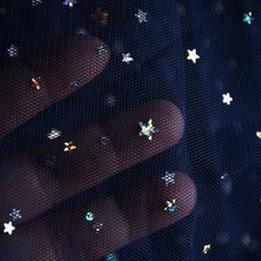 54 Inch X 8 Yards Glitter Tulle Fabric Rolls Laser Stars and Moon Tulle Rolls