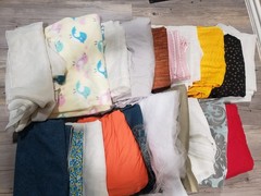 Lot Of Yards of Cotton / Blend Fabric for Hobby Craft DIY Sewing Projects 20