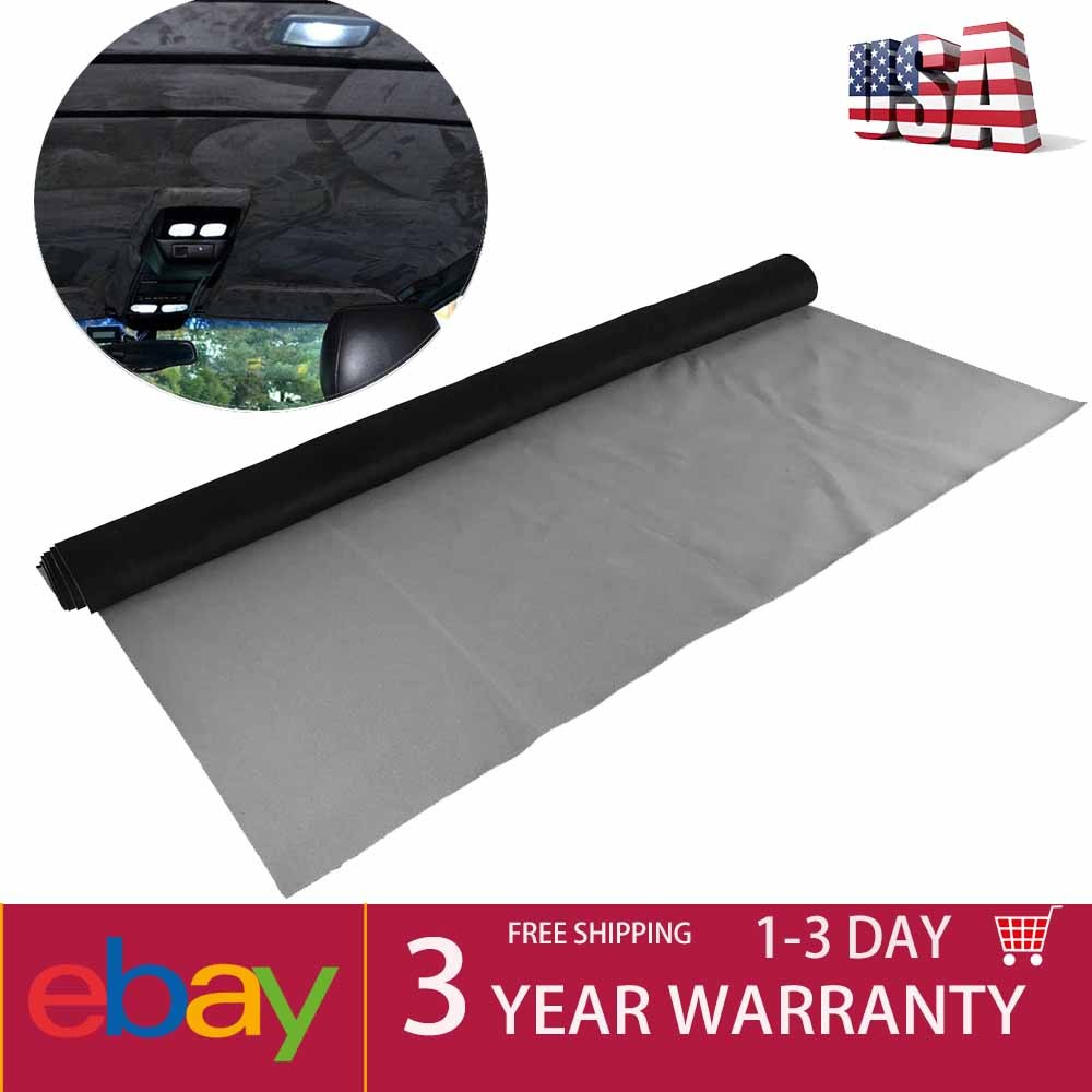 96″x60″ Headliner Fabric Foam Backed Upholstery Suede Auto Roof Liner Repair US