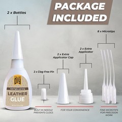 Leather Glue Adhesive 2 Pack 0.7 Oz 20g Super Glue for Leather Repair Fixing