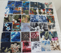 360 Hawaiian quilting cotton fabric charm pack 3.5″ squares Hawaii fish flowers