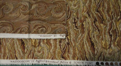 Cotton Quilt Fabric Lot of 2 Remnant Pieces Hoffman Kaleidoscope Brown Swirls