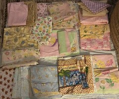 VTG Fabric Baby Nursery Quilts Lot Daisy Kingdom Animal Prints Pastel Crafts DIY