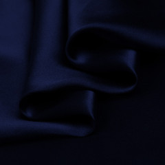 Midnight Blue 100% Pure Mulberry Silk Fabric by the Yard
