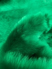 Zahra EMERALD GREEN 0.75 Inch Short Pile Soft Faux Fur Fabric for Fursuit, Cosp