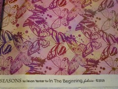 Seasons Pink Mauve Colors Butterflies Cotton Fabric 1 Yard Jason Yenter