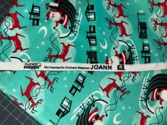 4.5 Yards Super Snuggle Flannel Cotton Fabric Santa Christmas Joann Retro Style
