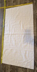 Vintage Pastel Plaid Fabric White Pink Yellow Orange Windowpane Check 38.5×18