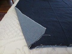 4585. NAVY DENIM Home Decor, Crafts COTTON FABRIC – 50″ x 1-3/8 yds.