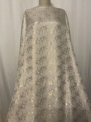 Luxury Silk Gold Lurex Brocade Champagne Tree Motif Fabric By The Yard 44″ Wide