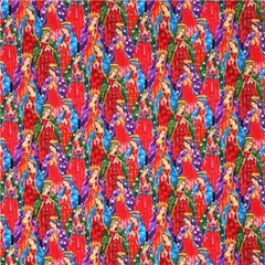 Our Lady of Guadalupe Virgin Mary Mexico Rubin Cotton Quilt Fabric PER YARD