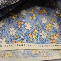Aunt Grace by Judie Rothermel for Marcus Bros Blue Floral Print Fabric 2 Yd