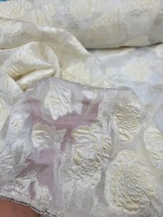 Get your hands on this beautiful YELLOW floral brocade fabric that will transfor