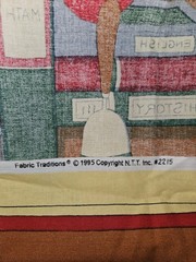 Lot Of 10 Pieces Of Kids Themed Cotton Quilting Fabrics Some Vintage Mixed Sizes