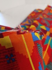 5.5 Yds×43″Vtg.Retro Bold Colors Cotton/Synthetic Blend Lightweight Fabric (#41)