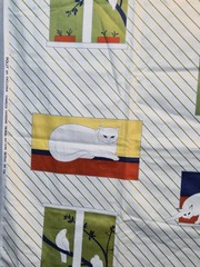 Vintage Cat Fabric Charles Parsons Retro Novelty Cotton Furnishing 120cm