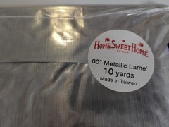 Home Sweet Home Silver 60″ By 10 Yard Metallic Lame For Crafts And Decoration