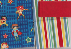 SUPER HERO Pre-cut Fabric for Standard Size Pillowcase -Child’s PILLOWCASE KIT