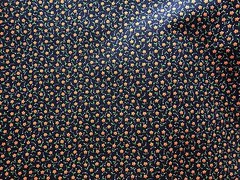 Cotton Quilt Fabric Floral Navy Blue Mini Print Cranston Print Works by 1/2 Yard