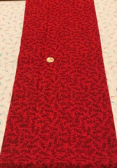 “USA” * Tonal Reds * David Textiles * 100% Cotton Remnant * 8″ x 21″