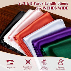 5 Yards Red Satin Fabric by The Yard, 55in Wide Tomato Red, Soft Silky Charmeuse