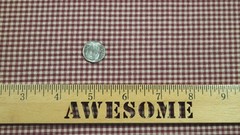 Primitive Antique Vintage Christmas Burgundy Red Plaid Quilt Fabric Scrap Lot
