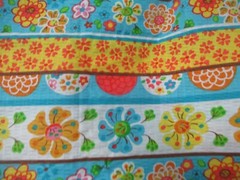 Floral CRINKL Fabric WHITE &BLUE Flowers Design on Cotton Fabric 1Y10 X 44