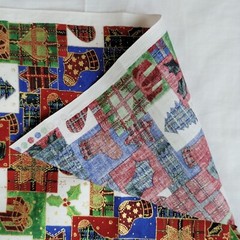 Brother Sister Design Misc Christmas Square Patchwork Fabric Gold Accents 43×36+