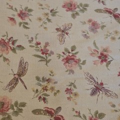 Waverly “Flea Market” Upholstery Fabric 6 Yards X 54 In Wide Dragonflies Flowers