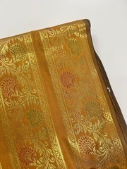 Red Gold silk brocade upholstery fabric by the yard jacquard fabric for dress