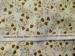 Rare 24″ x 58″ Quilt Fabric Just Deserts Diane Knotts Clothworks chocolate Chips