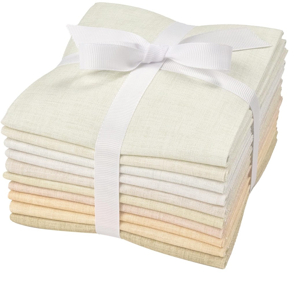 11 Options Solids Tweed Tonals Cotton Quilting Fabric 10 PCS Fat Quarters