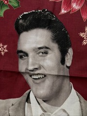 Cranston Fabric Elvis Presley Jumbo Christmas Holiday Stocking Craft Panel