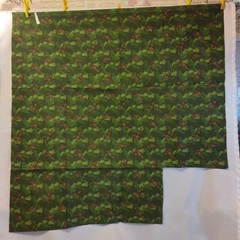 Vintage Fabric Remnant*Scooby-Doo Dog Camo*Brushed Flannel 30″ x 30″ *Z*