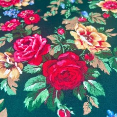 Christmas Floral Fabric by Marcus Brothers Roses and Amaryllis 100% Cotton