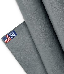 Durable Marine Vinyl Fabric – 1 Yard Cut 36×54” Grey Faux Leather Upholstery