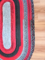 HANDMADE JELLY ROLL RUG 47″ X 26″