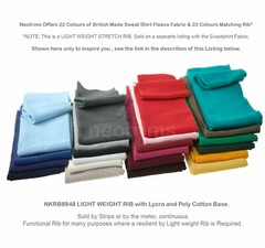 Knit Rib 2×2,Stretch Ribbing Matching Sweat Shirt Fleece Fabric Material,1 meter