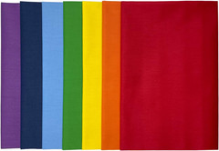 7Pcs 18 X 21 Inch Cotton Fabric Bundles Fat Quarters, Rainbow Solid Colors Patch