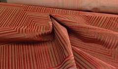 DONGHIA JACKSON CACHE RED VELVET GROS POINT UPHOLSTERY FABRIC BY THE YARD 48″W