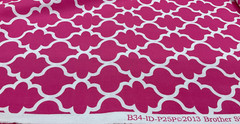 BROTHER SISTER DESIGN STUDIO -LATTICE #B34-ID-P25P-HOT PINK & WHITE- BY THE YARD