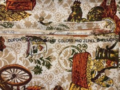 MCM VTG Fabric Drapery Upholstery 4.75 Ydsx54″ Early American Dupont Savalux NEW
