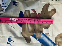 VTG ‘80’s Countrycore Tetter Totter Bunnies Crib Quilt Panel Princess Fabrics
