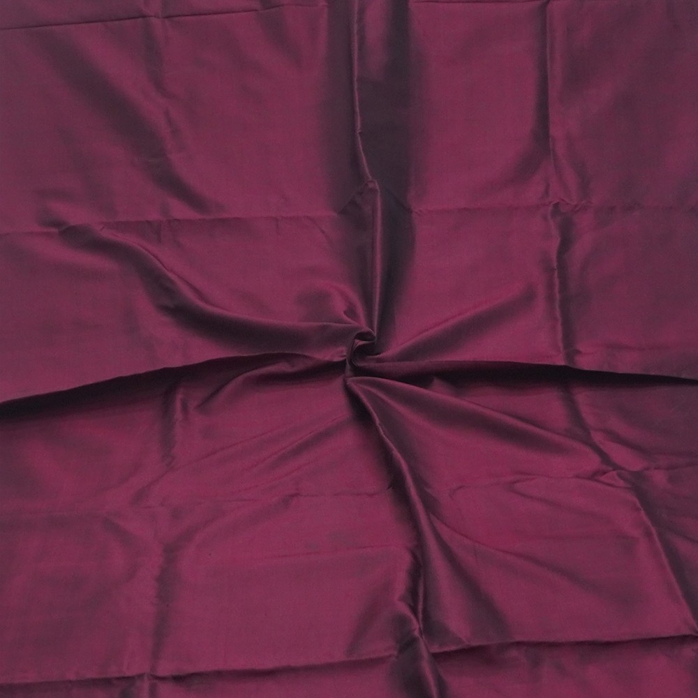 Vintage Burgundy 100%Pure Silk Handloom Sari Remnant 5YD Craft Fabric Silk Scrap