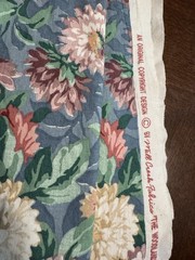 Mill Creek Fabrics Pink Blue Gray Peonies RoseFloral 2 +Yds 54”W COTTAGE COTTON