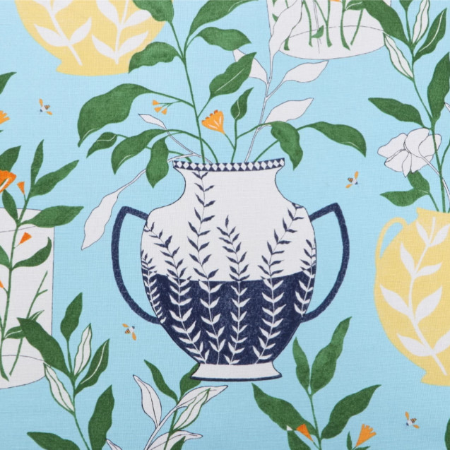 3/4 Yard Cut P Kaufmann Blossom and Vessels in Bliss Home Decor Fabric