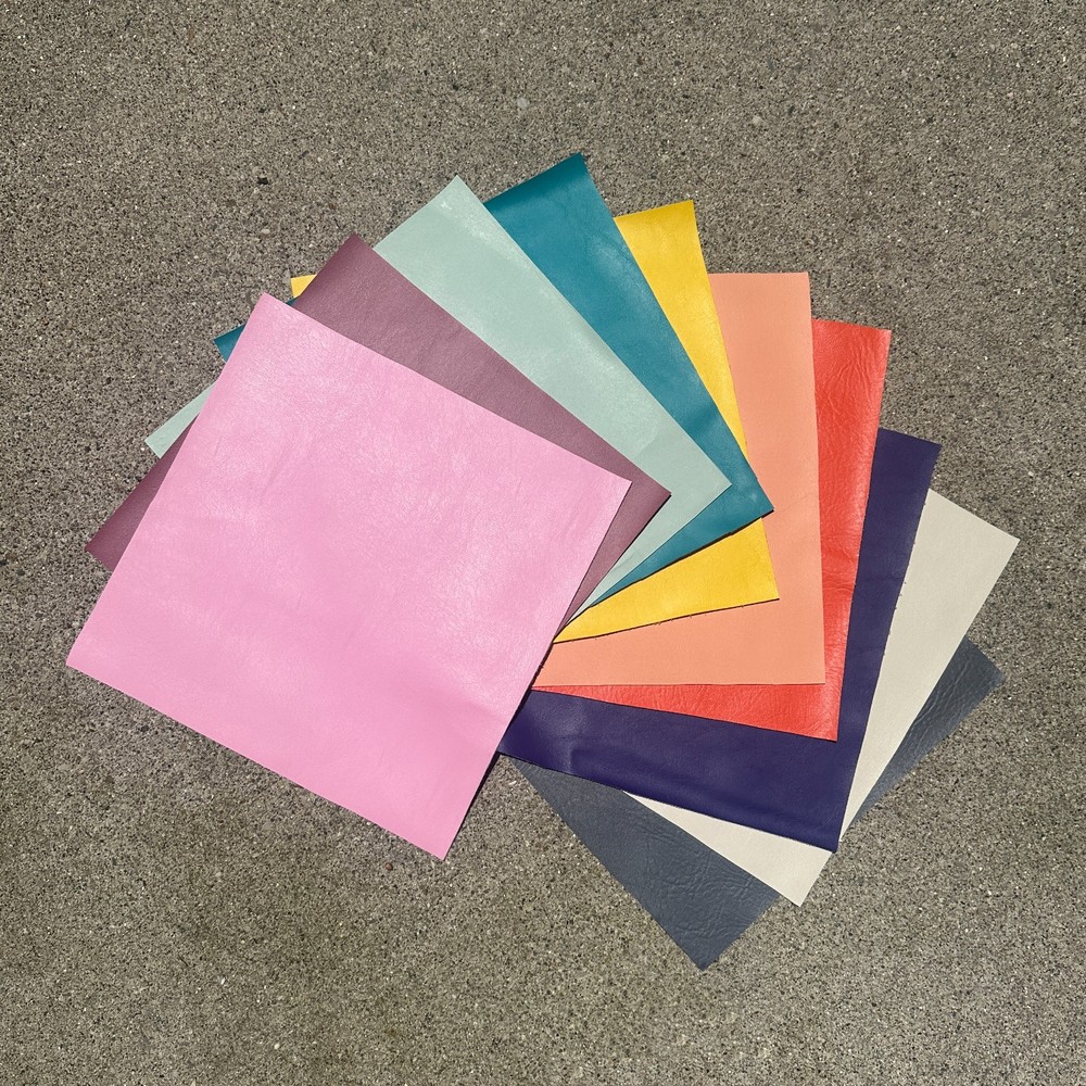 (10) 12×12 Vinyl / Pleather / Faux Leather for Sewing / Crafting, Color Variety