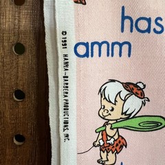 Flintstones Pebbles and Bamm-Bamm Fabric 1 yard 36×60 in VTG 1991 Unused remnant