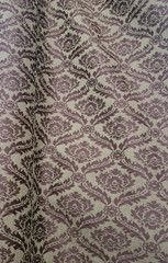 Jacquard Tapestry Weave Damask Drapery Upholstery Fabric Eggplant 5.5 yds x 54″