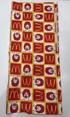 2006 McDonald’s Fabric Ronald Logo Pattern Spectrix (Approx 23.25” x 42.5”)